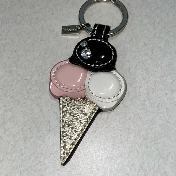 Coach Accessories Coach Ice Cream Cone Leather Keychain Bag Charm